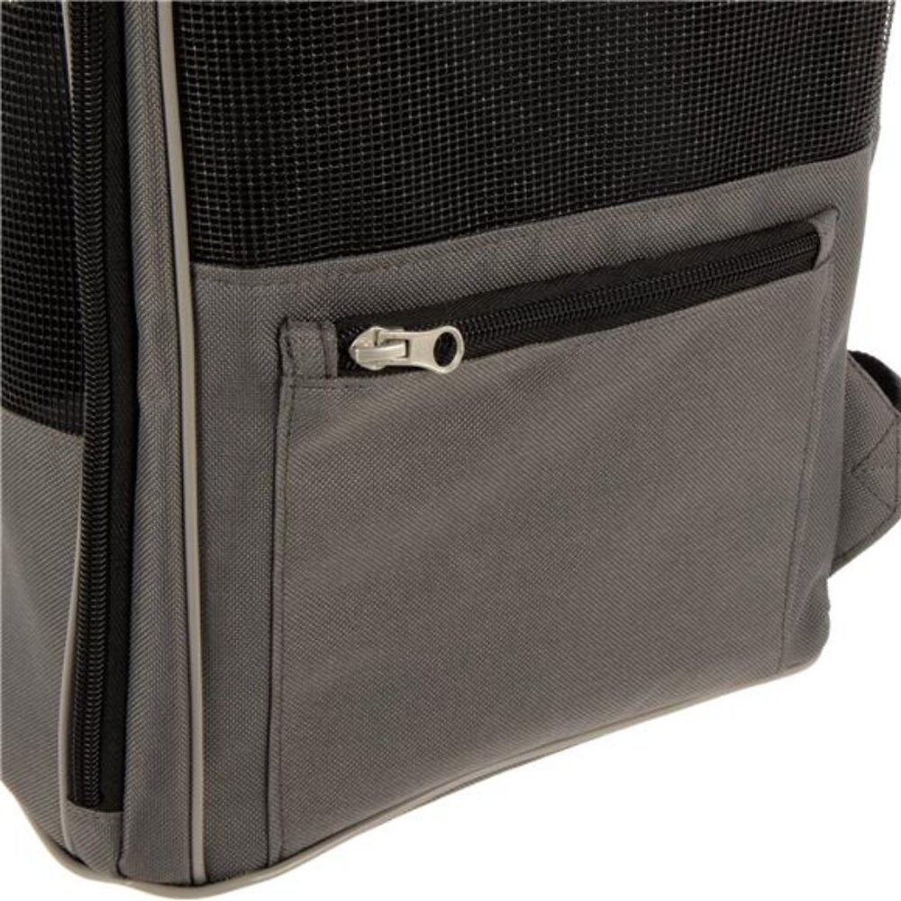 Medium Cat & Dog Travel Pet Backpack, Gray, 16 lb Limit - Picture 4 of 7